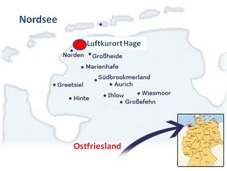 Landkarte Ostfriesland.